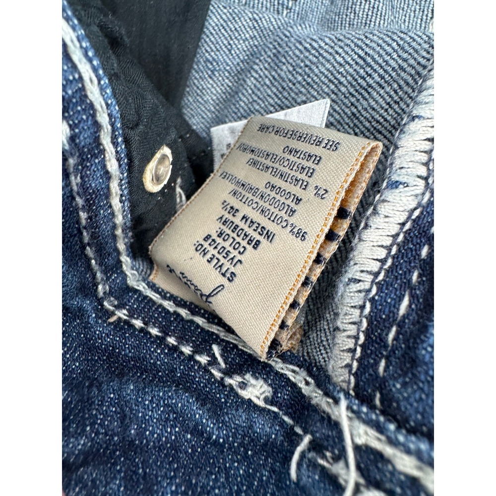 Miss Me Bradbury Bootcut Jeans Womens 28 Blue Crystal Embellished Flap Pocket - Picture 9 of 16